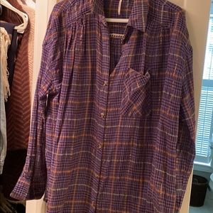 Free people long sleeve button down blouse
